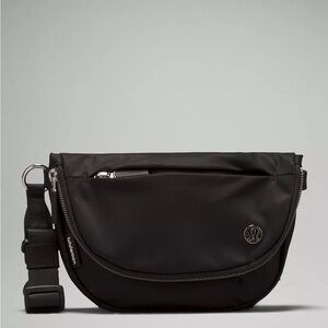 lululemon athletica Black Belt Bag with Adjustable Strap and Durable Fabric